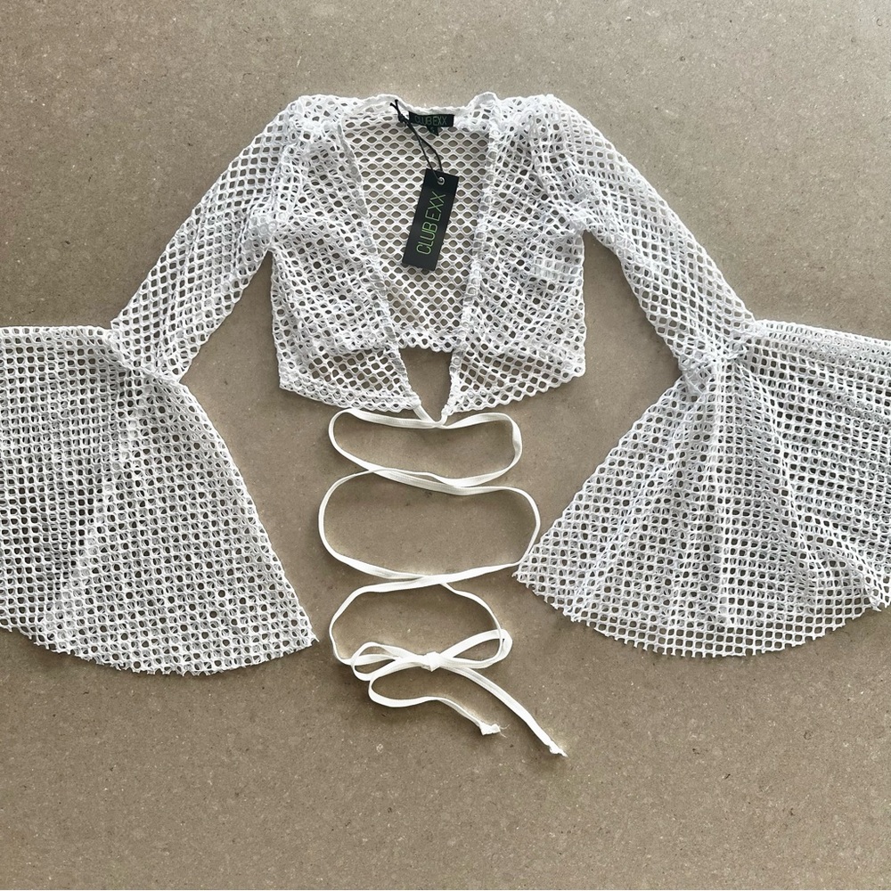 Dolls Kill Fishnet Wrap Top
